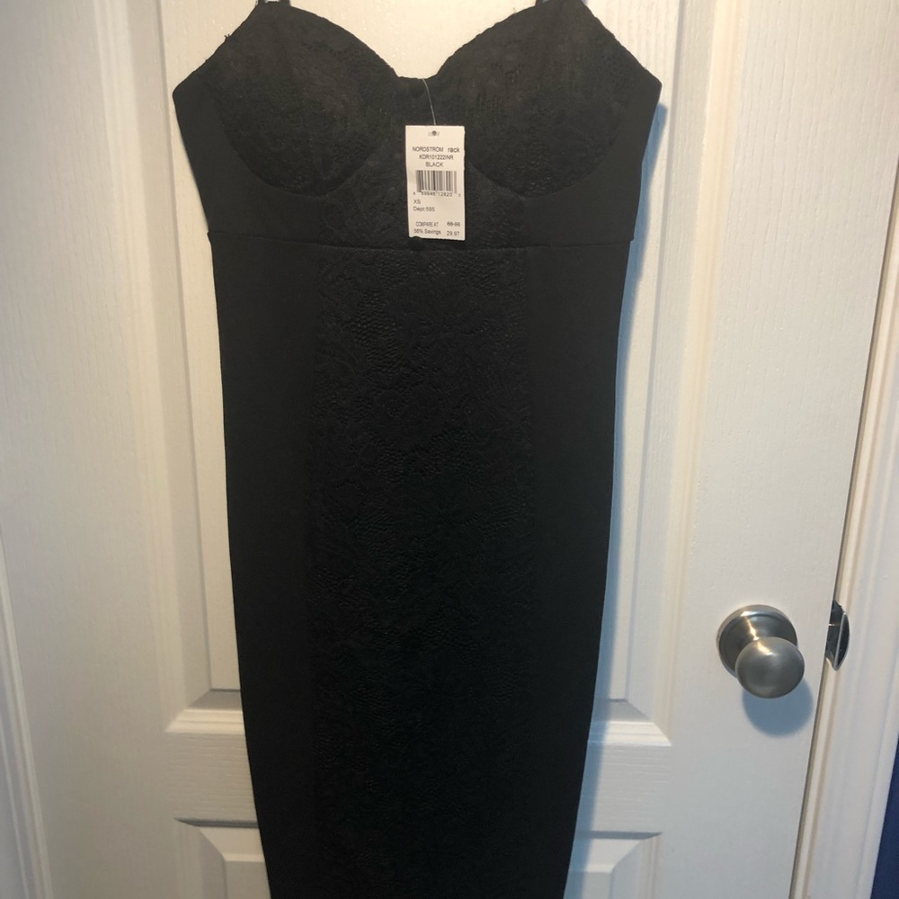 NWT Socialite Black Knee High Laced Dress